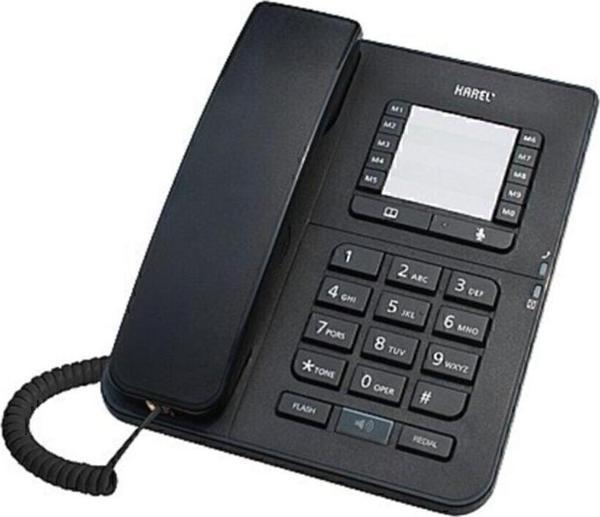 Karel Tm142 Kablolu Handsfree Masaüstü Duvara Monte Edilebilir Sabit Telefon Siyah - Image 1