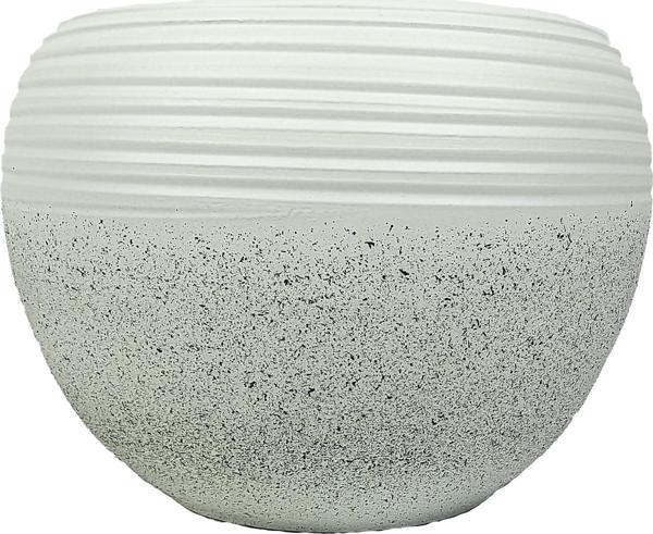 Bitki Tasarımı Beyaz Granit Küp Saksı Saksılık Salon Çiçeklik Büyük Boy - Image 1