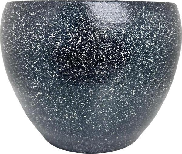 Bitki Tasarımı Gri Granit Toprak Saksı Saksılık Salon Çiçeklik - 15 CM - Image 1