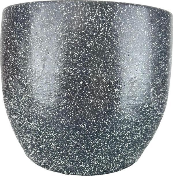 Bitki Tasarımı Gri Granit Toprak Saksı Saksılık Salon Çiçeklik - 19 CM - Image 1