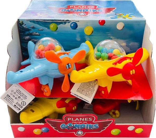 Ozibox Planes Uçak Sakız Makinesi 45Gr 8 Adet - Image 1