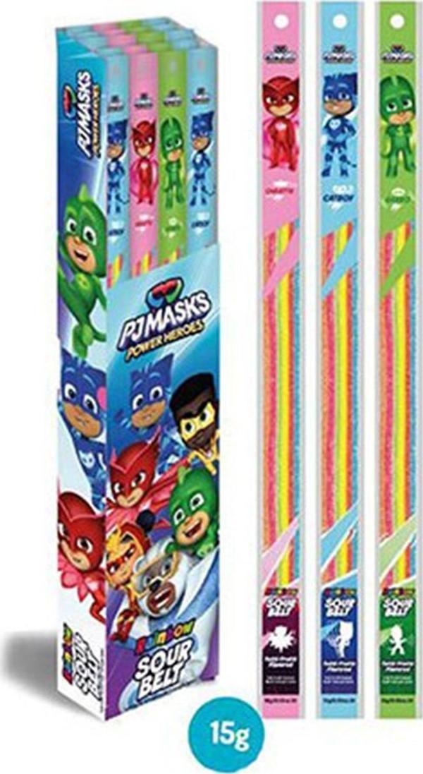 Pjmasks Pj Masks Rainbow Uzun Ekşi Şeker 15Gr 60 Adet - Image 1