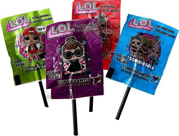 Lol Lisanslı Dil Boyayan Ekşi Lolipop 120 Adet - Image 1