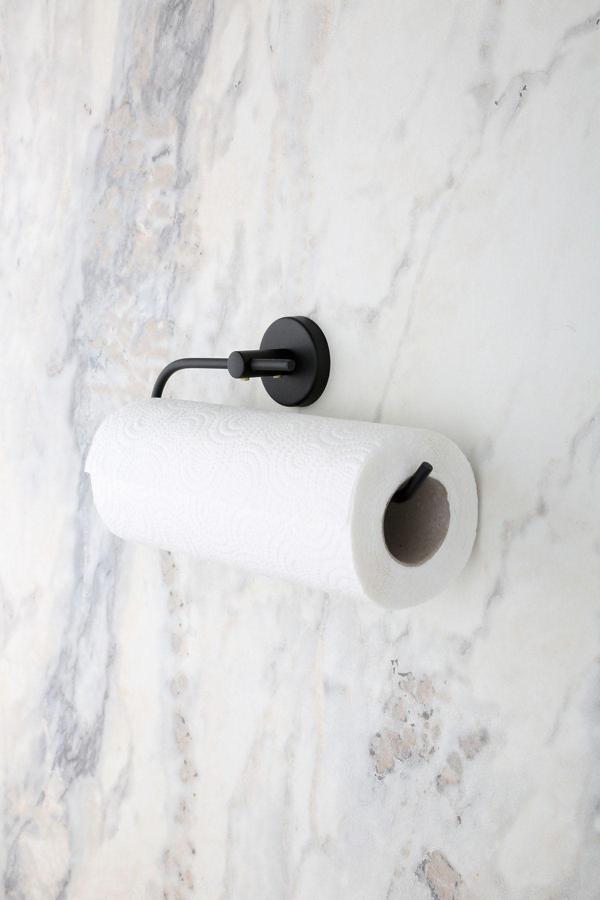 Evina Kağıt Rulo Havluluk, Peçetelik Banyo Askısı - Mat Siyah - Image 1