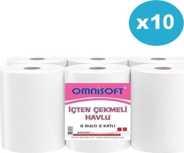 Omnisoft 10 Koli İçten Çekmeli Kağıt Havlu 60 Rulo - Image 1