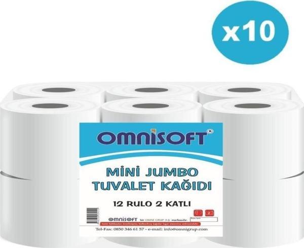 Omnisoft 10 Koli Mini Jumbo Tuvalet Kağıdı 120 Rulo - Image 1