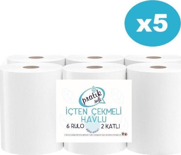 Pratiksoft 5 Koli İçten Çekmeli Kağıt Havlu 30 Rulo 69867 - Image 1