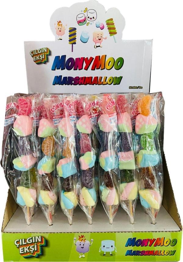 Şekeyci Monymoo Çılgın Ekşi Marshmallow Kutu 50 Adet - Image 1
