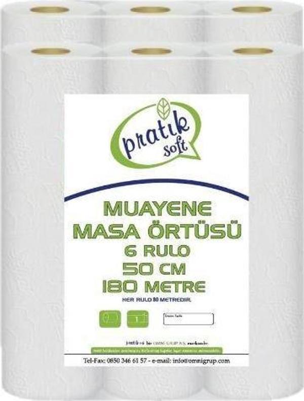 Pratiksoft Muayene Masa Sedye Örtüsü 50 cm 6 Rulo 180 mt - Image 1