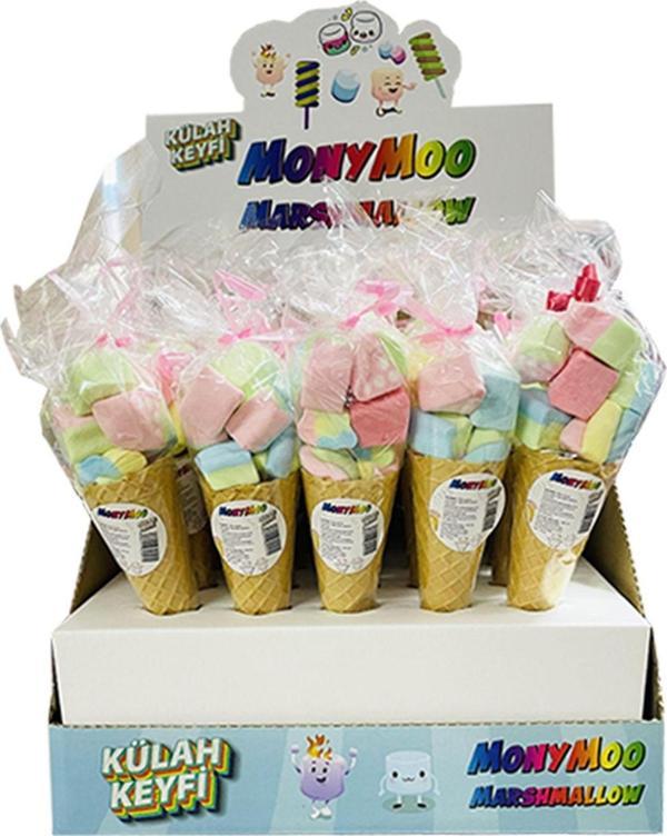 Şekeyci Monymoo Külah Marshmallow 50Gr 12'Li - Image 1