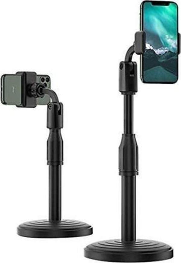 360 Derece Döndürülebilir Masaüstü Teleskopik Telefon Standı Çok Fonksiyonlu Telefon Tutucu - Image 1