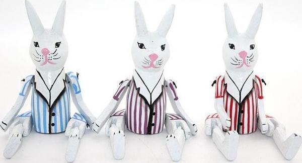 Ahşap Salanan Tavşan Figürü Namı-3 - Image 1