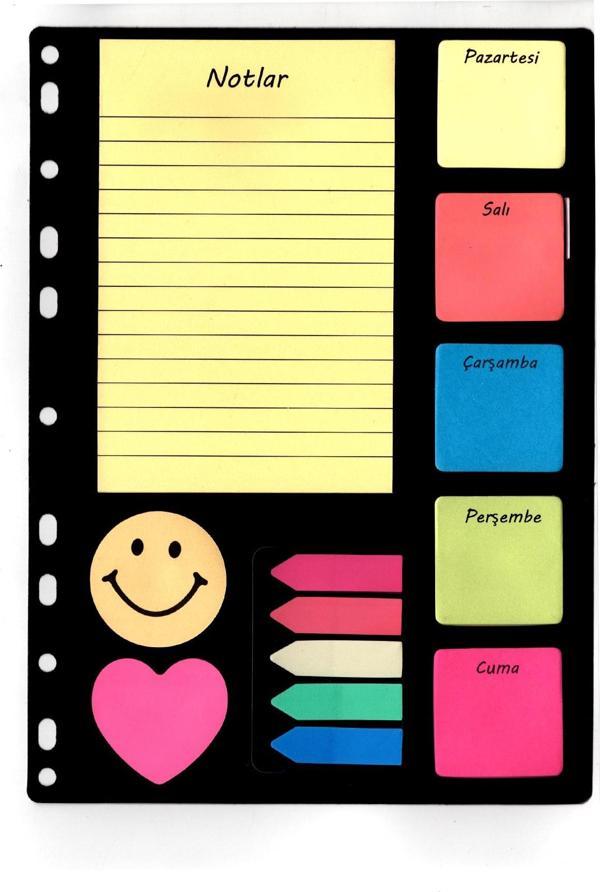 Karışık posit yapışkanlı not kağıdı pos it (19x26 cm) - Image 1