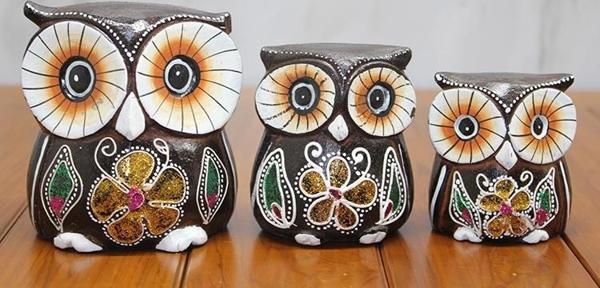 Ahşap 3'Lü Baykuş Seti Polos:1 - Image 1