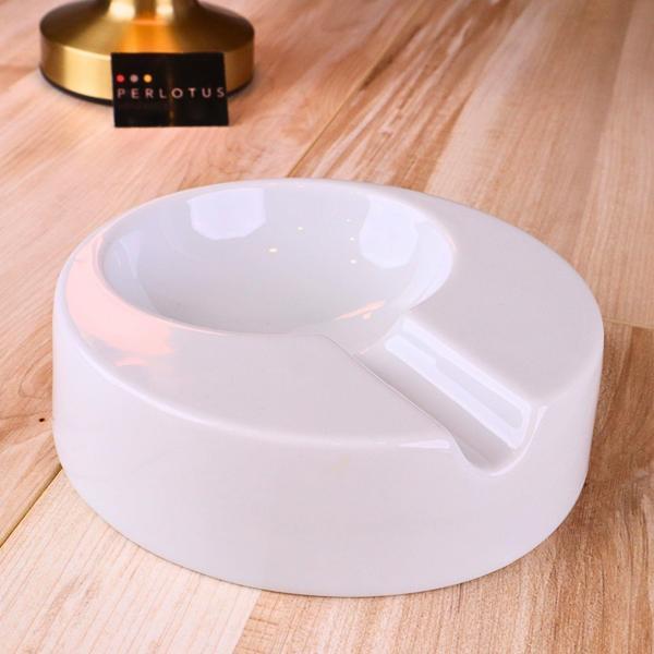 Perlotus Porselen Şeffaf Sırlı Puro Küllüğü Sert Porselen 13 cm - Image 1