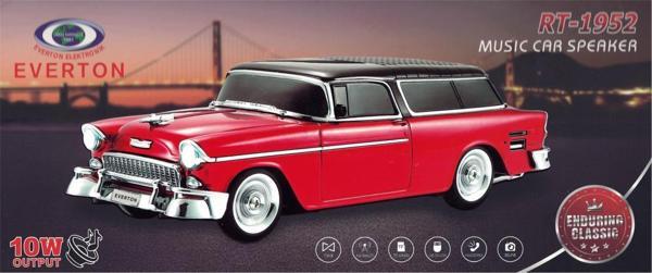 EVERTON RT-1952 Kırmızı Bluetooth Fm-Usb-Tf-Aux Şarjlı Nostaljik Radyo - Image 1