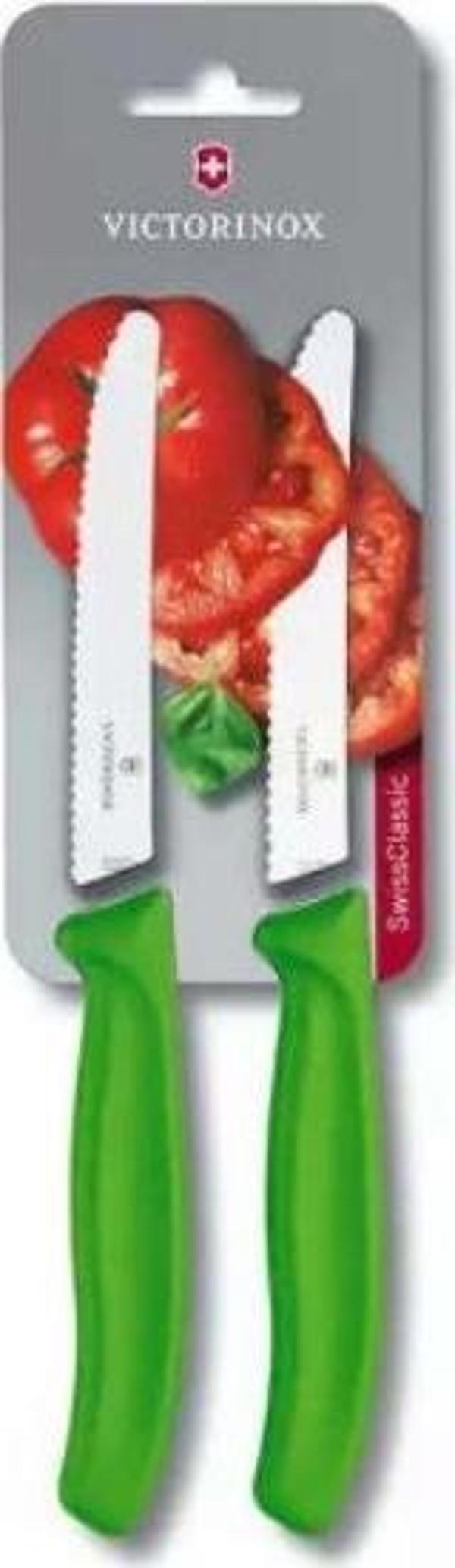 Victorinox  VT 6.7836.L114B Domates Bıç.Flashy Yeşil 2 Ad.Blisterli - Image 1