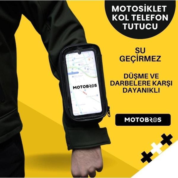 Motosiklet Kola Takılan Telefon Tutucu Kol Telefon Tutucu Su Geçirmez 6.7" (DAYANIKLI) - Image 1