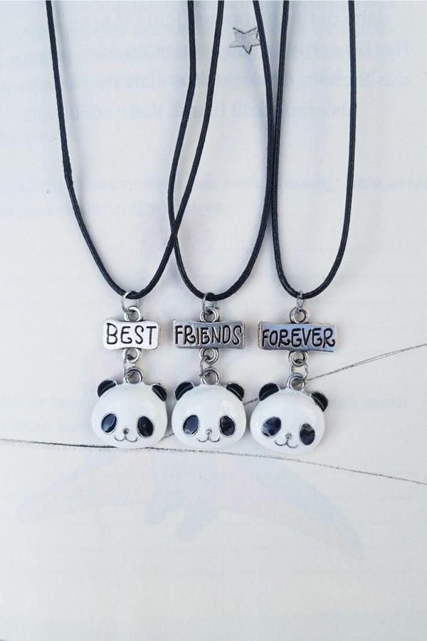 Panda Üçlü Best Friends Kolye - Image 1