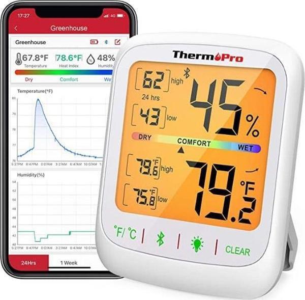 ThermoPro TP359 Akıllı İç Mekan Sıcaklık ve Nem Ölçer Termometre - Image 1