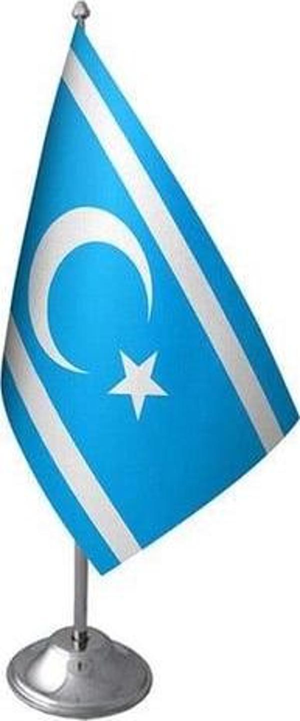 Türkmen Masa Bayrağı 15x22.5 cm
 - Image 1