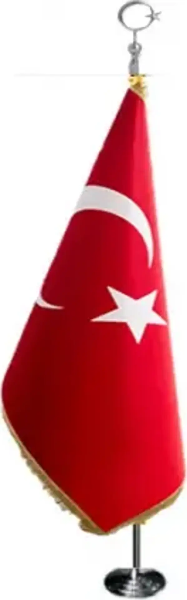 Krom Makam Bayrağı-225 cm (Simli)
 - Image 1