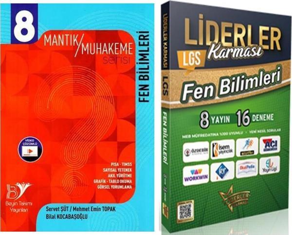 Beyin Takımı Yayınları 8. Sınıf Fen Bilimleri Mantık Muhakeme Serisi ve Liderler 8 Yayın 16 Deneme Seti 2 Kitap - Liderler Karması - Image 1