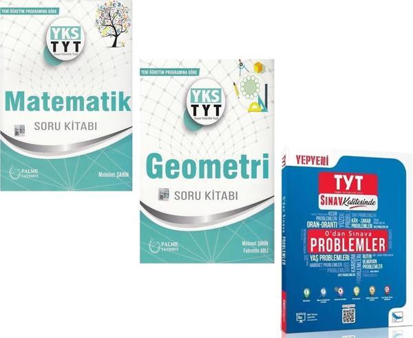 Palme TYT Matematik Geometri ve Sınav Yayınları Problemler Soru Bankası Seti 3 Kitap - Palme Yayınları - Image 1