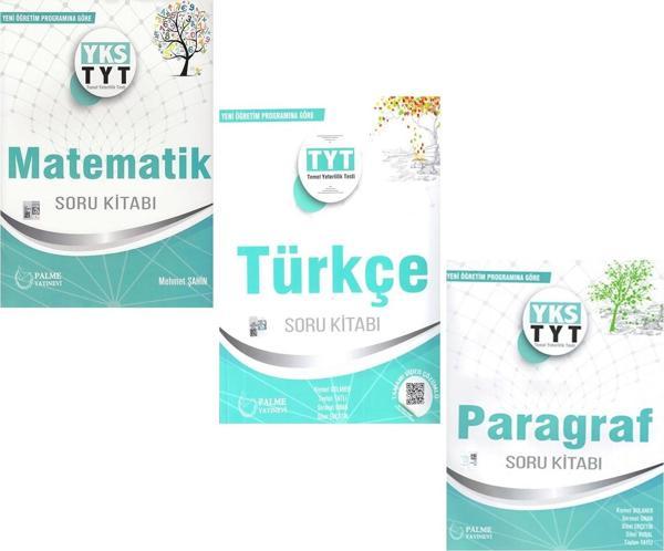 Palme Yayınları TYT Türkçe Matematik ve Paragraf Soru Bankası Seti 3 Kitap - Palme Yayınları - Image 1