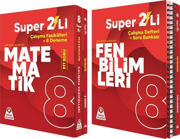 Örnek Akademi 8.Sınıf Süper İkili Matematik ve Fen Bilimleri Seti 2 Kitap - Örnek Akademi - Image 1