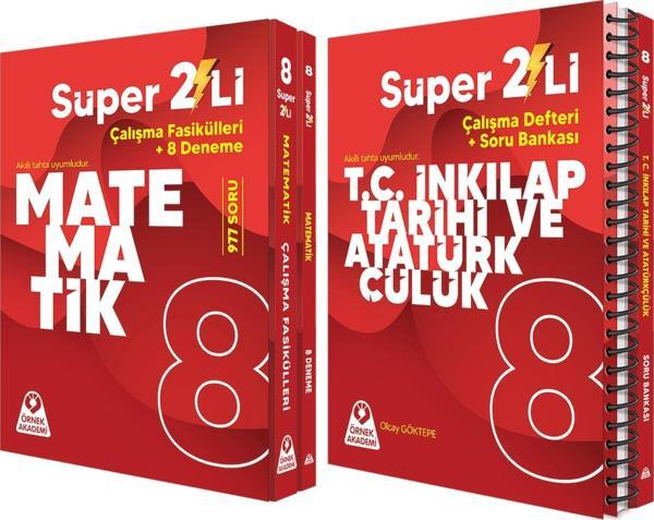 Örnek Akademi 8.Sınıf Süper İkili Matematik ve İnkılap Seti 2 Kitap - Örnek Akademi - Image 1