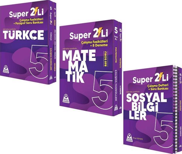 Örnek Akademi 5.Sınıf Süper İkili Türkçe Matematik ve Sosyal Bilgiler Seti 3 Kitap - Örnek Akademi - Image 1