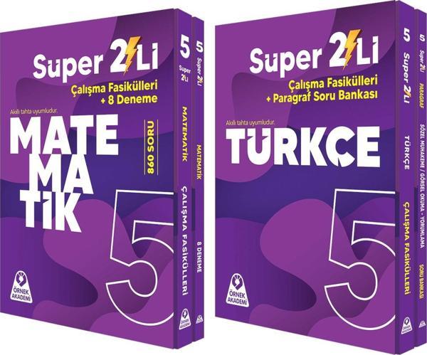 Örnek Akademi 5.Sınıf Süper İkili Matematik ve Türkçe Seti 2 Kitap - Örnek Akademi - Image 1