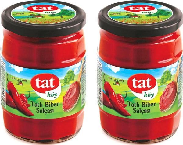 Tat Köy Tatlı Biber Salçası 550 gr Cam x 2 Adet - Image 1