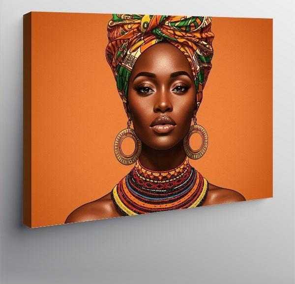 Kanvas Tablo Afrika Kadın Portresi - Image 1