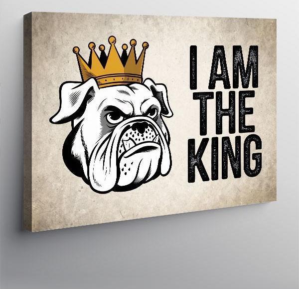 Kanvas Tablo Bulldog Kraliyet Tacı - Image 1