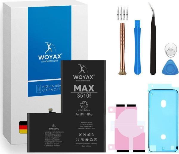 Woyax Iphone 14 Pro Premium Batarya 3510 Mah Yüksek Kapasiteuyumlu - Image 1