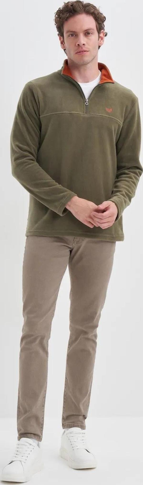 CAZADOR ERKEK  POLAR YARIM FERMUAR 5632 A.HAKİ - Image 1