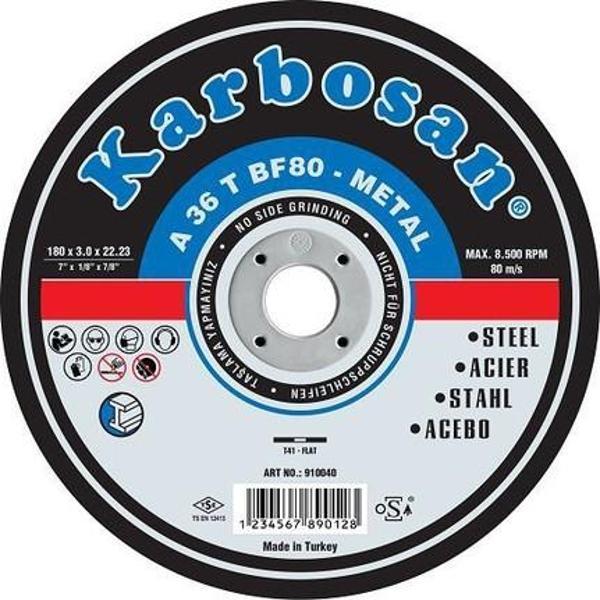 KARBOSAN METAL KESİCİ TAŞ 180X3X22 1 ADET - Image 1