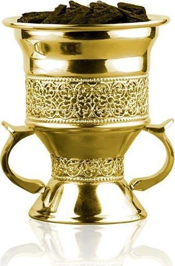 Osmanlı Oud 4097 Altın Renkli Brülör Tütsü Buhur Yakıcı - Image 1