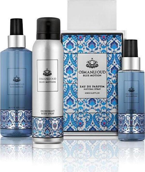 Osmanlı Oud 9883  BLUE MOTION 4'lü Parfüm Seti 8681124698834 - Image 1