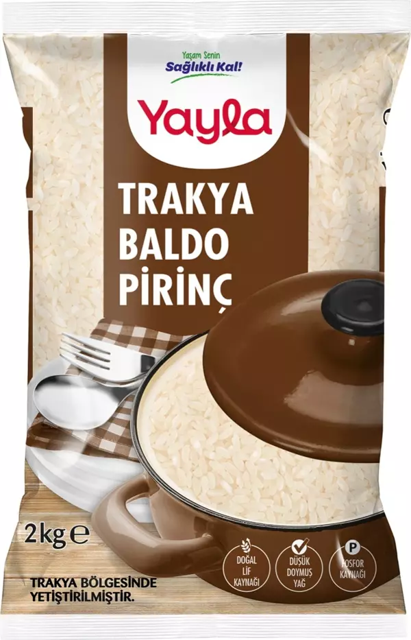 Yayla Trakya Baldo Pirinç 2 kg - Image 1
