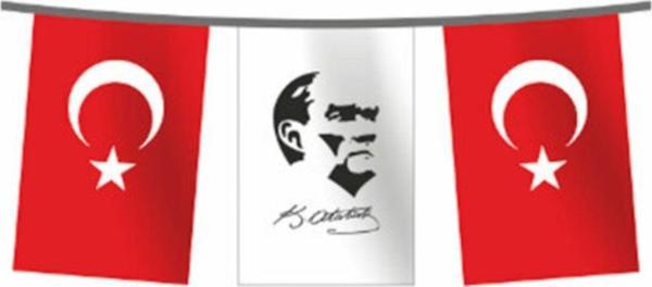 Bayrak Dizili Türk Bayrağı Ve Atatürk Resmi - Image 1