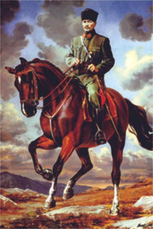 Bayrakal Atatürk Resmi Raşel Kumaş 150 x 225 cm - Image 1