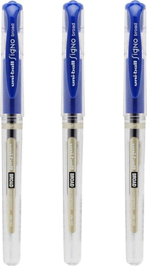 UNİ-BALL Um-153 Signo Broad 1.0 Imza Kalemi Mavi 3 Adet - Image 1
