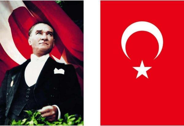 Bayrakal Atatürk Ve Türk Bayrağı İkili Set 300 x 450 cm - Image 1