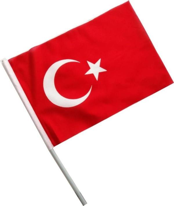Bayrakal Sopalı Türk Bayrağı 20 x 30 cm - 50 Adet - Image 1
