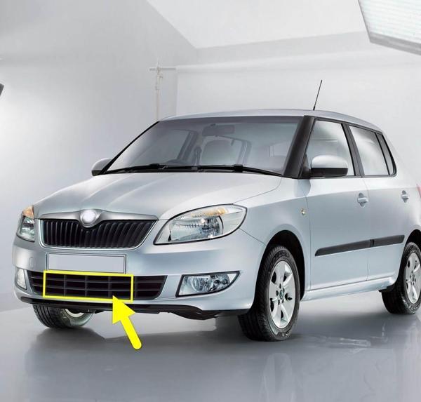 Skoda Fabia 2 2011-2014 Ön Tampon Izgara Orta Parçası 5J0853677A - Image 1
