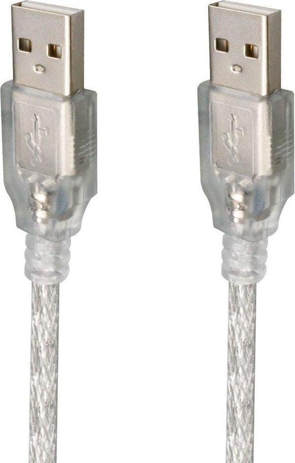 Usb Erkek-Erkek Şeffaf Kablo 5 Metre - Image 1