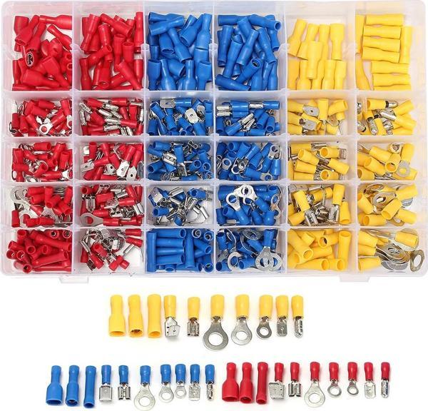 POWERMASTER PM-25982 MUHTELİF ÖLÇÜLERDE KABLO PABUÇ (480 PARÇA) - Image 1